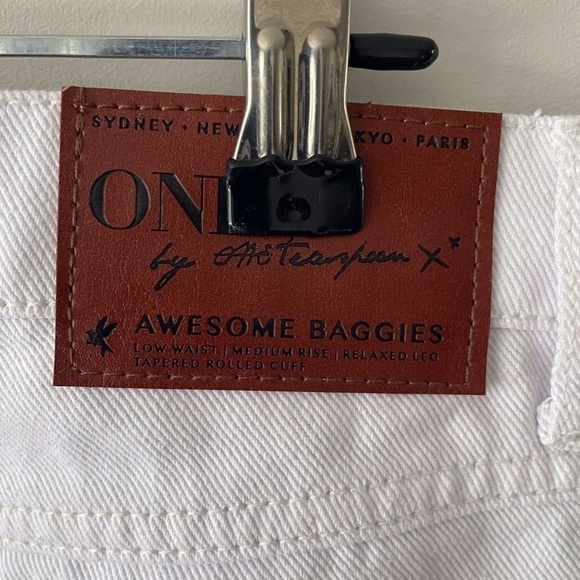 ONE teaspoon White Beaty Awesome Baggies Jean Womens 24 - Picture 5 of 8